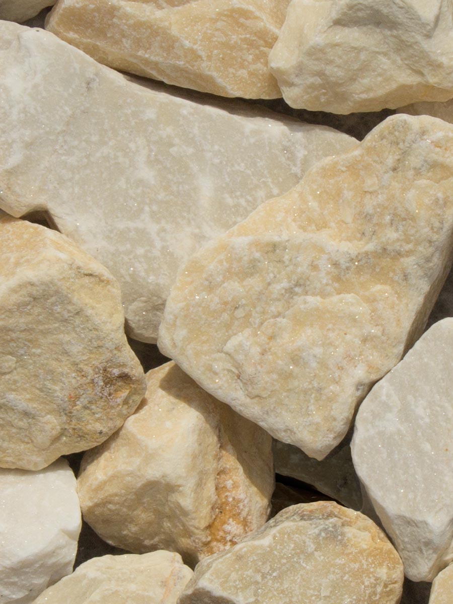 Rocalla Amarilla Mármol 40 - 60mm en seco 