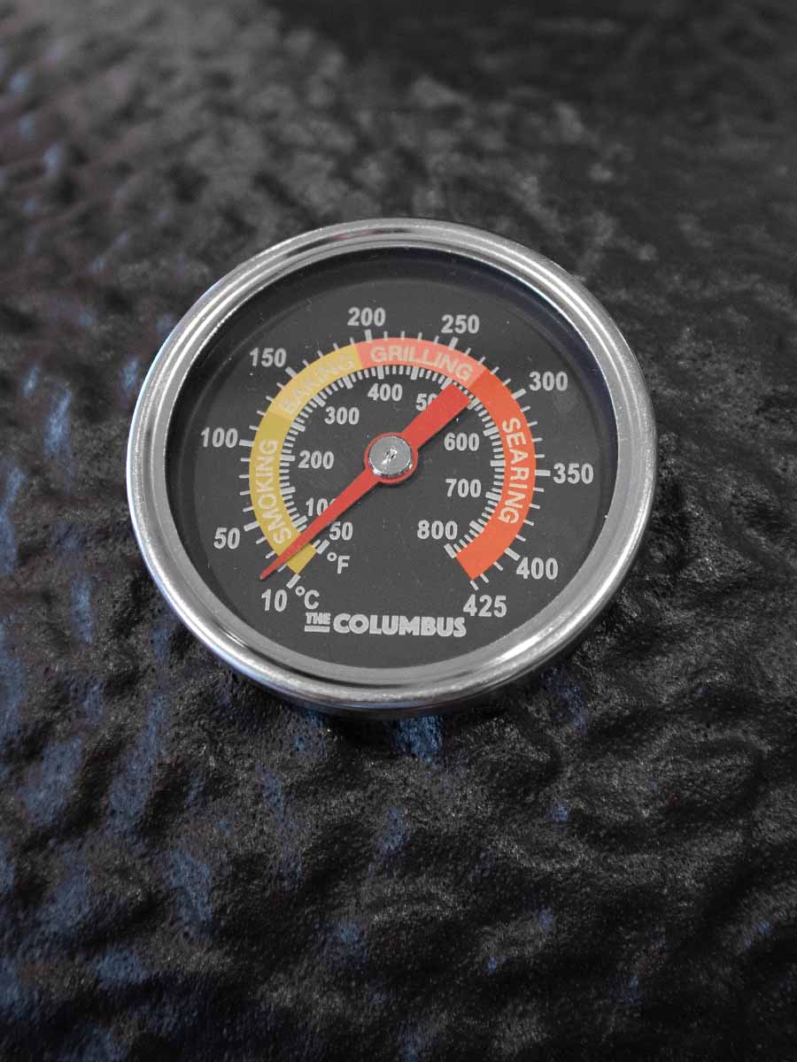 The Columbus Large Pro Line Urban Grey Compleet Kamado thermometer