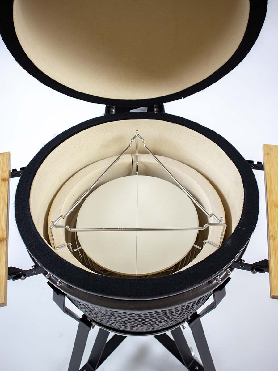 The Columbus Medium Charcoal Grey Compleet Kamado Plate Setter