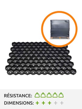 Palette complète stabilisateurs de gravier Easygravel 3XL noir