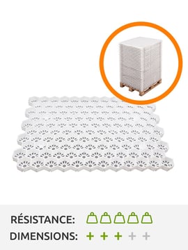 Palette complète stabilisateurs de gravier Easygravel 3XL blanc