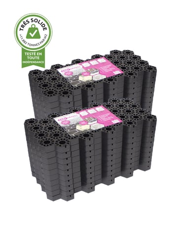 Stabilisateurs de gravier EasyGravel noir paquet 3,74m2