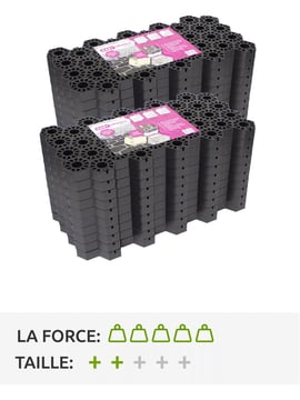 Stabilisateurs de gravier EasyGravel noir paquet 3,74m2