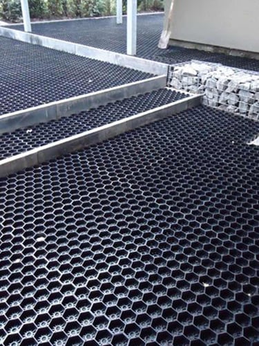Estabilizador de cascalho Easygravel 3XL preto instalada