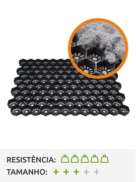 Grelhas Paddock 3XL preto por m²