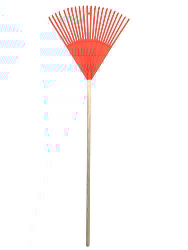 Rastrillo De Jardín De Plástico 50cm Con Mango