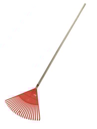 Rastrillo De Jardín De Plástico 50cm Con Mango