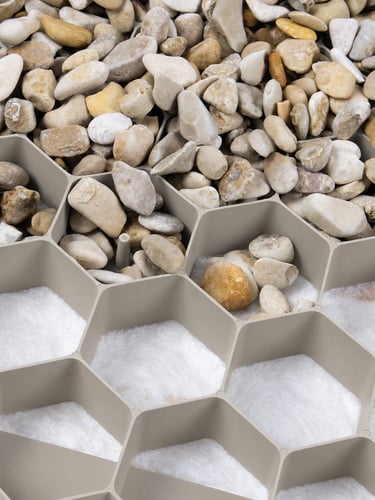 Volle Palette Kiesgitter EuroGravel PLUS Beige (42,55m2)