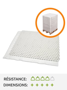 Palette complète stabilisateurs de gravier EuroGravel PLUS blanc