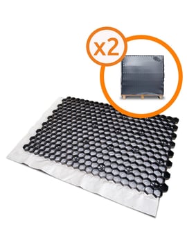 Deux palettes complète stabilisateurs de gravier EuroGravel PLUS noir (85,1m2)