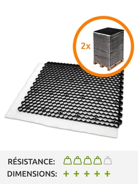 Deux palettes complète stabilisateurs de gravier EuroGravel PLUS noir (85,1m2)