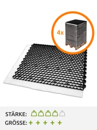 Vier Paletten Kiesgitter EuroGravel PLUS Schwarz (170,2m2)