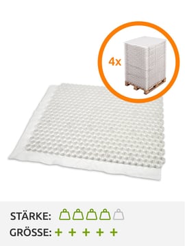 Vier Paletten Kiesgitter EuroGravel PLUS Weiß (170,2m2)