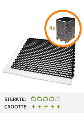 Vier pallets grindplaten EuroGravel PLUS zwart (170,2m2)