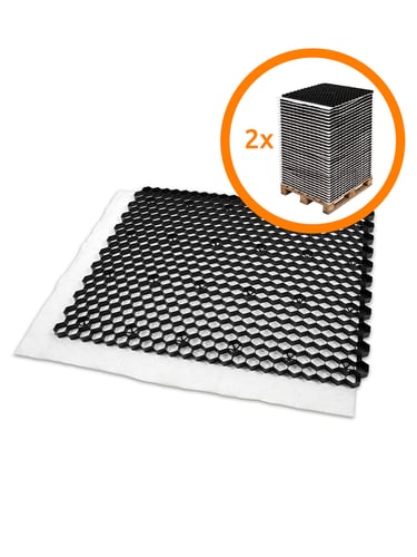 Twee pallets grindplaten EuroGravel PLUS zwart (85,1m2)
