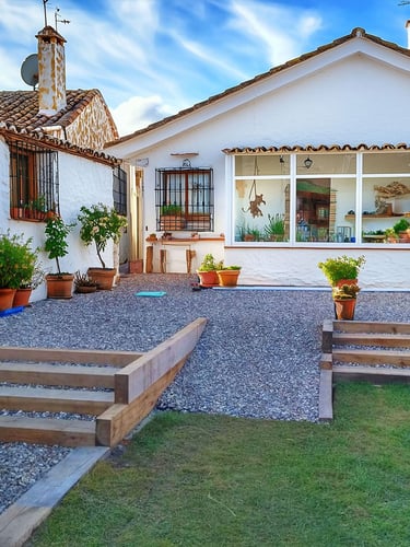 estabilizador de cascalho EuroGravel PRO branco Instalada