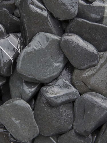 Flat Pebbles noir 30 - 60mm (humide)