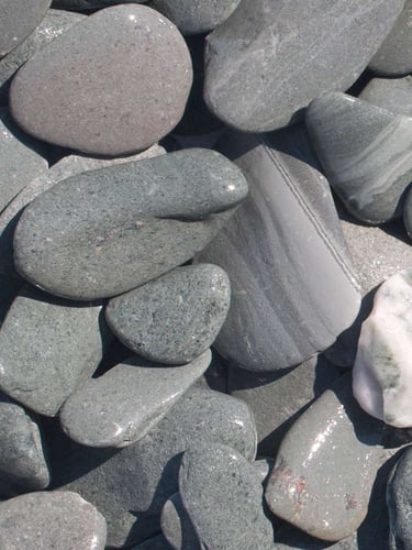 Flat Pebbles vert 30 - 60mm (humide)