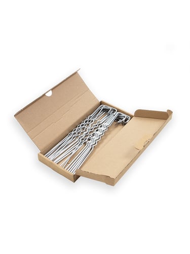 Grampos de Fixação Galvanizados Forma Zig-Zag - caixa 20unid