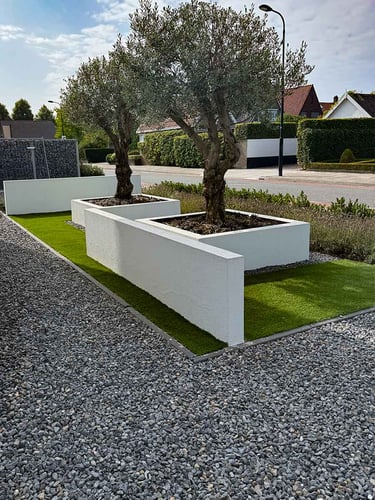 Gravier calcaire gris Ardennes concassé 14 - 20mm jardin paysagé