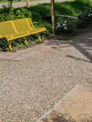 Gravier du Rhin concassé jardin paysagé