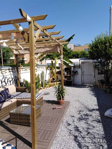 Gravilha Cinza Nevada instalada