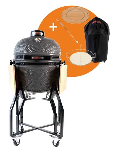 Grill Guru Classic Medium Grey Compleet Kamado