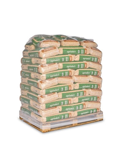 Houtpellets EN+A1 / DIN+ vier volle pallets 260x15kg bag (3900kg)