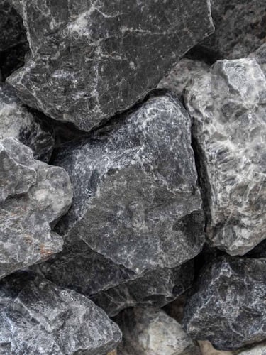 Ice Blue breuksteen 60 - 120mm (6 - 12cm) (nat)