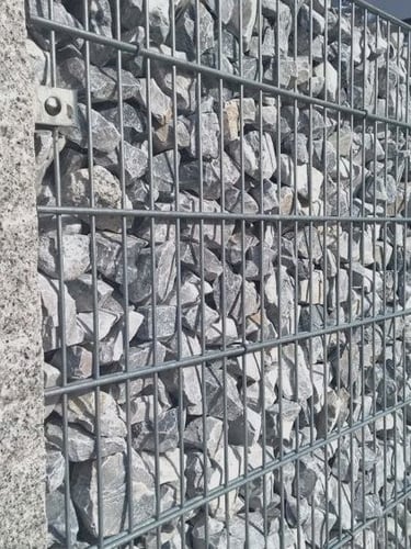 Pierres à gabion Ice Blue de marbre jardin paysagé