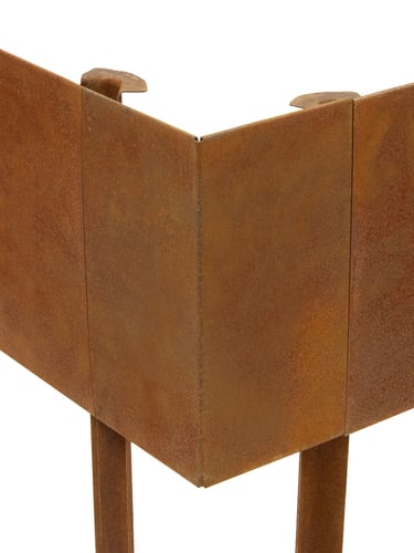 Multi-Edge ADVANCE Acier Corten Jardinière 60x60x20cm Pièce d'angle