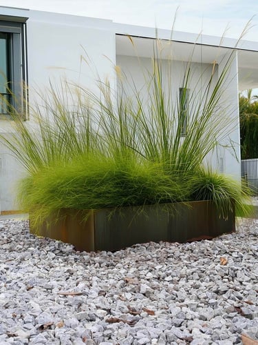 Multi-Edge ADVANCE Acier Corten Jardinière 60x60x20cm paysagé