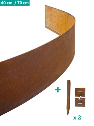 Bordure de jardin Multi-Edge ADVANCE Acier Corten, par pièce