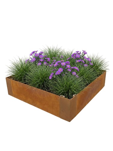 Multi-Edge ADVANCE Corten Steel Planter 60x60x20cm