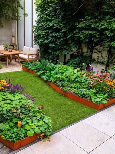 Multi-Edge METAL Lawn Edging Corten Steel 100x27,5cm