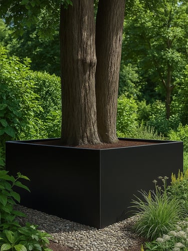 Multi-Edge FLORA Plantenbak Zwart 120x120x40cm