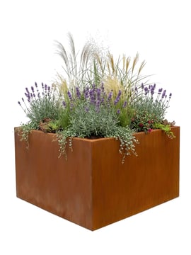 Multi-Edge FLORA High Pflanzkübel Cortenstahl verlegt