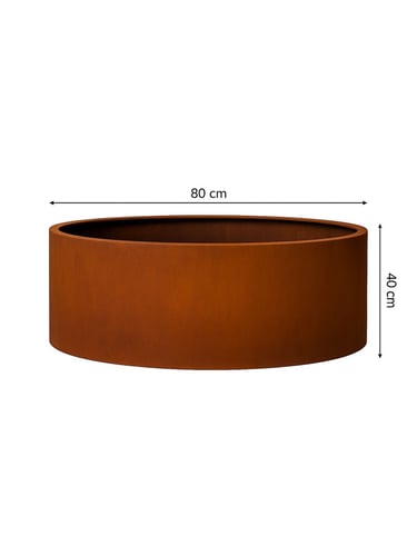 Multi-Edge FLORA Jardinière en Acier Corten 40x80cm