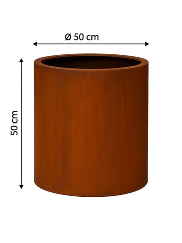 Multi-Edge FLORA Jardinière Ronde en Acier Corten ø 50x50cm