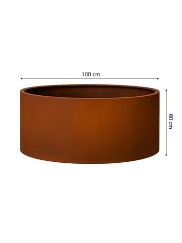 Multi-Edge FLORA Jardinière en Acier Corten 100x60cm