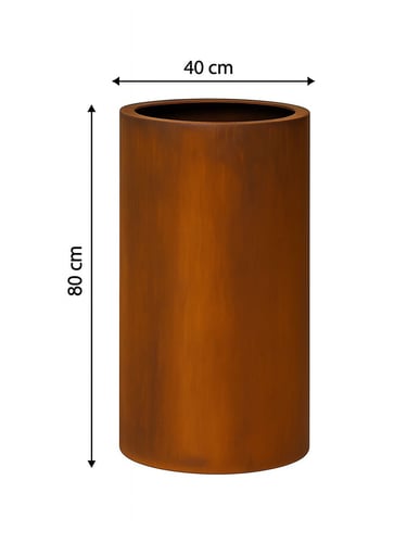 Multi-Edge FLORA Jardinière en Acier Corten 80x40cm