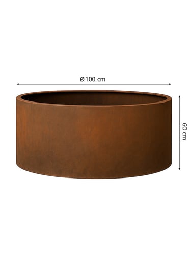 Multi-Edge FLORA Planter Corten Steel Round ø 100x60cm