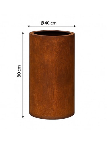 Multi-Edge FLORA Planter Corten Steel Round ø 40x80cm