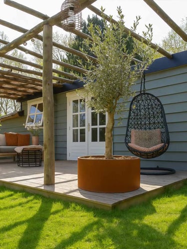 Multi-Edge FLORA Planter Corten Steel Round 100x60cm