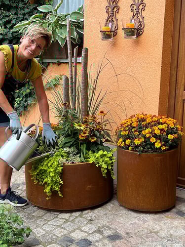 Multi-Edge FLORA Planter Corten Steel Round