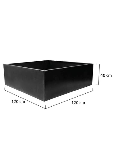 Multi-Edge FLORA Planter Black 120x120x40cm