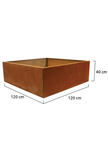 Multi-Edge FLORA Floreira Aço Corten 120x120x40cm
