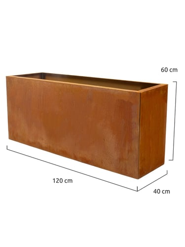 Multi-Edge FLORA High Planter Corten Steel 120x40x60cm