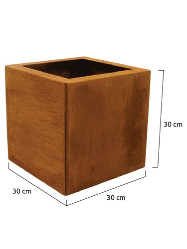 Multi-Edge FLORA Jardinera Acero Corten 30x30x30cm