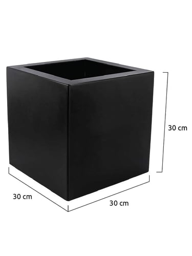 Multi-Edge FLORA Planter Black 30x30x30cm